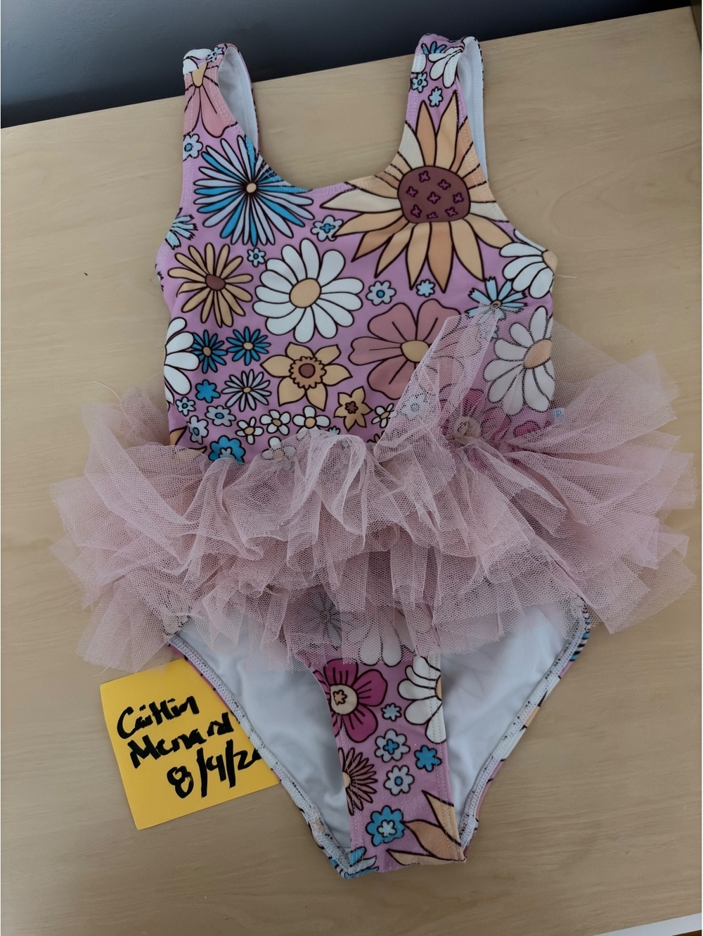 Posh Peanut Presley Pink Tulle Swimsuit 3T